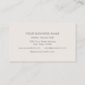 Eenvoudige stijlvolle roze boog handgeschreven scr visitekaartje (Achterkant)