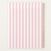 Eenvoudige Stijlvolle Roze Waterverf van Flamingo Planner (Achterkant)