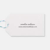 Eenvoudige stijlvolle rustieke handgemaakte kraft cadeaulabel (Achterkant Horizontaal)