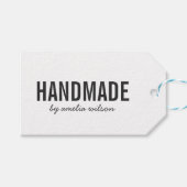 Eenvoudige stijlvolle rustieke handgemaakte kraft cadeaulabel (Voorkant (Horizontaal))