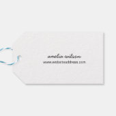 Eenvoudige stijlvolle rustieke handgemaakte kraft cadeaulabel (Achterkant Horizontaal)