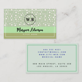 Eenvoudige & Stijlvolle Sage Groene Kleuren, Kalme Contactkaartje