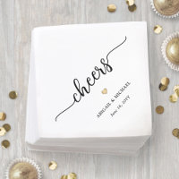 Eenvoudige Stijlvolle Script Cheers & Gold Heart W