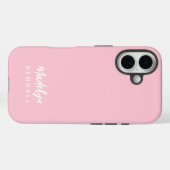 Eenvoudige stijlvolle scriptnaam Cotton Candy Roze Case-Mate iPhone Case (Achterkant (horizontaal))