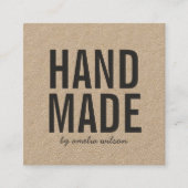 Eenvoudige stijlvolle, stijlvolle Kraft Vierkante Visitekaartje (Voorkant)