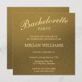 Eenvoudige, stijlvolle uitnodiging voor Gold Bache (Voorkant / Achterkant)