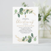 Eenvoudige & Stijlvolle Waterverf Greenery Christe Kaart (Staand voorkant)