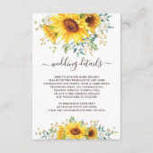 Eenvoudige stijlvolle Waterverf - Zonnebloem - det Informatiekaartje (Voorkant)