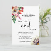 Eenvoudige stijlvolle weidebloemen kaart (Staand voorkant)