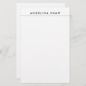 Eenvoudige stijlvolle witte professionele creatie briefpapier (Voorkant / Achterkant)