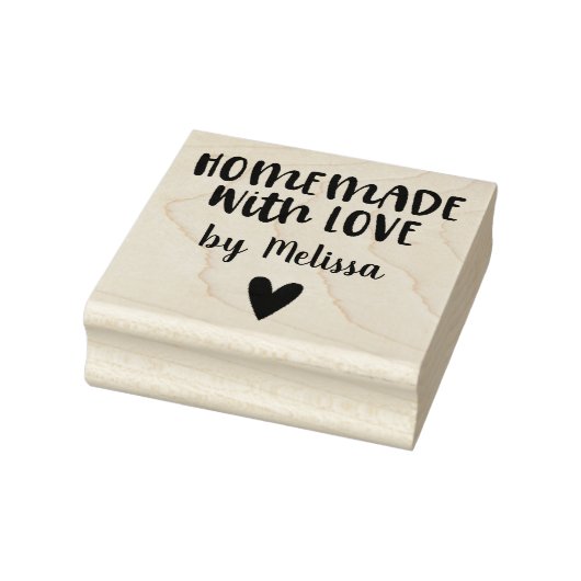 Eenvoudige stijlvolle zelfgemaakte met liefde hout rubberstempel (Stempel)