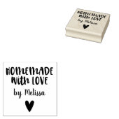 Eenvoudige stijlvolle zelfgemaakte met liefde hout rubberstempel (Gestempeld)