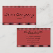 Eenvoudige Stippen en strepen (aardbeien) Visitekaartje (Voorkant / Achterkant)