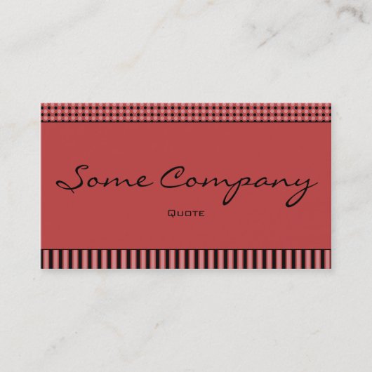 Eenvoudige Stippen en strepen (aardbeien) Visitekaartje (Voorkant)