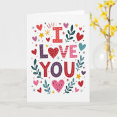 Eenvoudige Stippen Liefde Gladde Kaart (Gele Bloem)