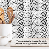 Eenvoudige Stippen Patroon Zwart Wit Tegeltje