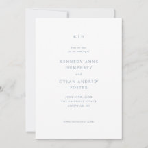 Eenvoudige Stofblauwe Elegante Trouw