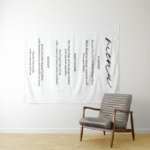 Eenvoudige Stoffen Trouw Menu Banner Wandkleed (In Situ (horizontaal))