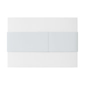 Eenvoudige stoffige blauwe bruiloft buik band uitnodigingen wikkel (Achterkant Voorbeeld)