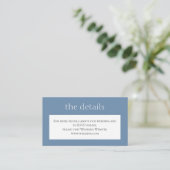 Eenvoudige stoffige blauwe Trouw. Details. Website Informatiekaartje (Staand voorkant)