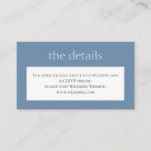 Eenvoudige stoffige blauwe Trouw. Details. Website Informatiekaartje (Voorkant)