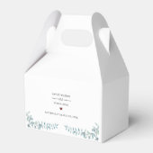 Eenvoudige stoffige blauwe Waterverf loof bruiloft Bedankdoosjes (Achterkant)