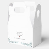 Eenvoudige stoffige blauwe Waterverf loof bruiloft Bedankdoosjes (Geopend)