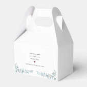 Eenvoudige stoffige blauwe Waterverf loof bruiloft Bedankdoosjes (Voorkant Zijde)