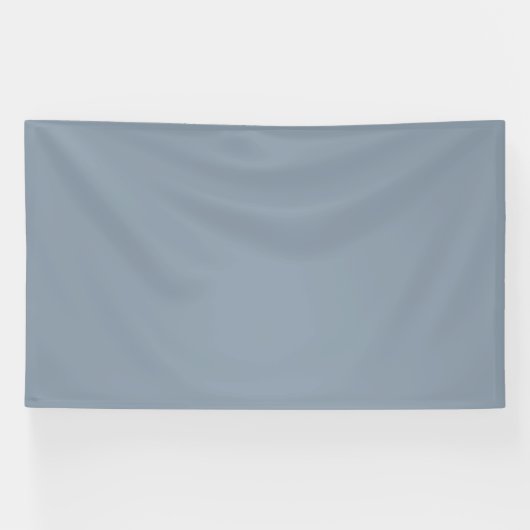 Eenvoudige stoffige duifblauwe kleur spandoek (Horizontaal)