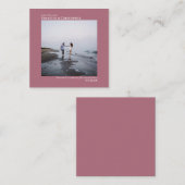 Eenvoudige stoffige Roos bruiloft Bewaar de datum  Notitiekaartje (Voorkant / Achterkant)