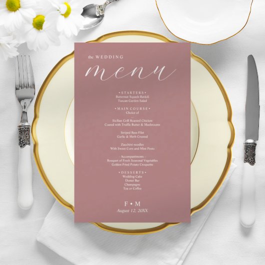 Eenvoudige stoffige roos kalligrafie elegant bruil