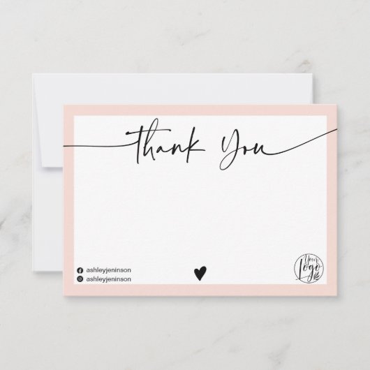 Eenvoudige stomproze dank u de logo qr-code van he bedankkaart (Voorkant)