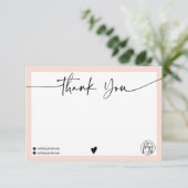 Eenvoudige stomproze dank u de logo qr-code van he bedankkaart (Staand voorkant)