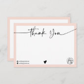 Eenvoudige stomproze dank u de logo qr-code van he bedankkaart (Voorkant / Achterkant)