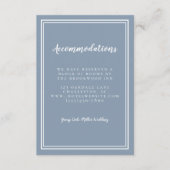 Eenvoudige stoomblauwe bruiloft informatiekaartje (Voorkant)