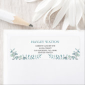 Eenvoudige stoomblauwe Waterverf Etiket (Insitu)