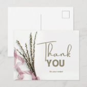 Eenvoudige Store Small Business-bedankkaart Briefkaart (Voorkant / Achterkant)