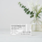 Eenvoudige strafrechtadvocaat visitekaartje (Staand voorkant)