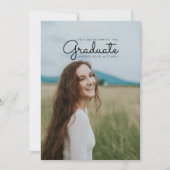 Eenvoudige & strakke diploma-uitnodiging kaart (Voorkant)