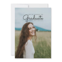 Eenvoudige & strakke diploma-uitnodiging