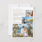 Eenvoudige strand bruiloft dank u kaart met foto (Achterkant)