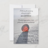 Eenvoudige strand schelp, harten receptie kaart (Voorkant)