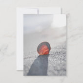 Eenvoudige strand schelp, harten receptie kaart (Achterkant)