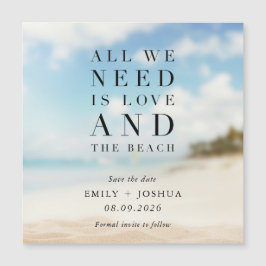 Eenvoudige strandbruiloft Save the Date
