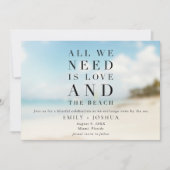 Eenvoudige strandhuwelijk save the date (Voorkant)