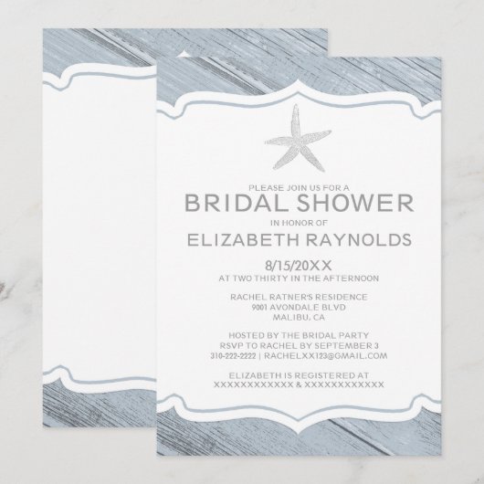 Eenvoudige strandschoeisel kaart (Voorkant / Achterkant)