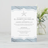 Eenvoudige strandwiekuitnodigingen kaart (Staand voorkant)