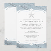 Eenvoudige strandwiekuitnodigingen kaart (Voorkant / Achterkant)