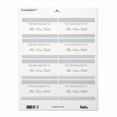 Eenvoudige Streep Frans Blauw Boekplaat Etiket (Full Sheet)