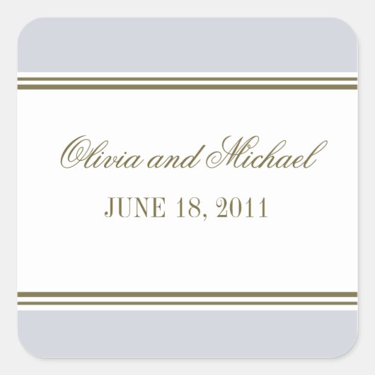 Eenvoudige Streep Franse Blauwe Sticker (Voorkant)